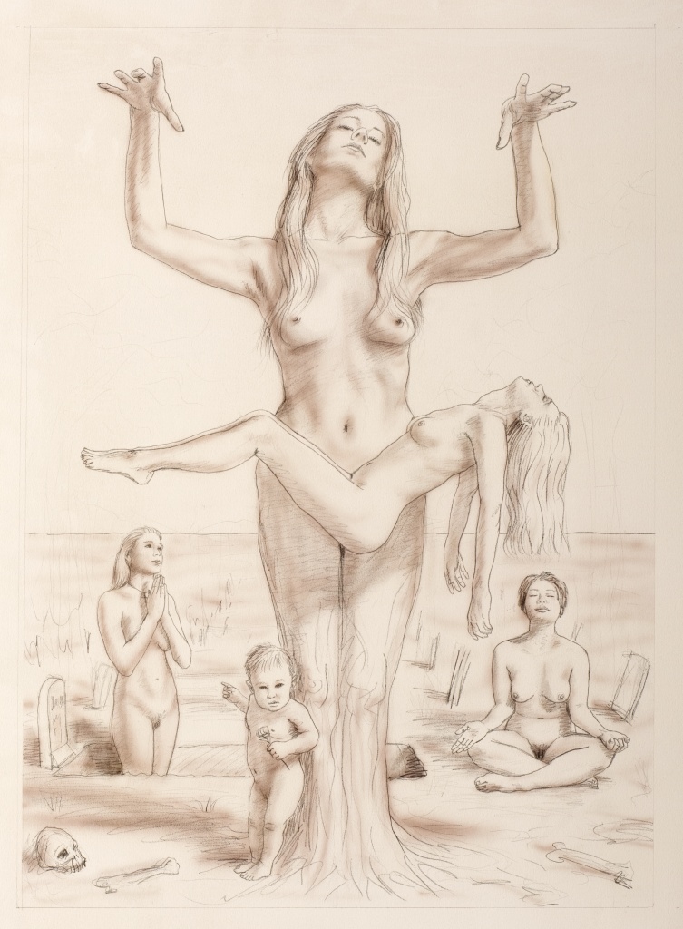 Sketch for mural at Chateau Chenailles